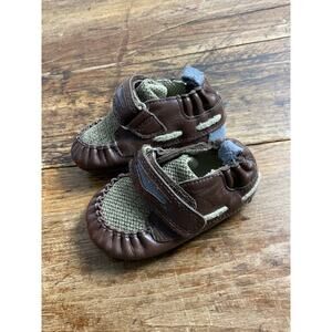 Robeez Brown leather loafers‎ first kicks